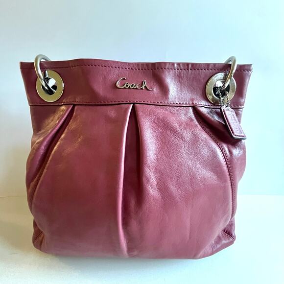 COACH Ashley Leather 2 Way Bag, Mauve - Picture 3 of 8